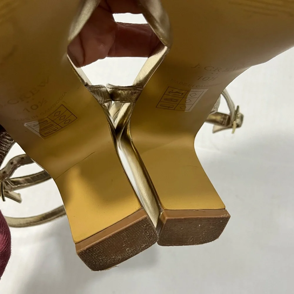 J. CREW TWISTED HEEL WITH ANKLE TIE